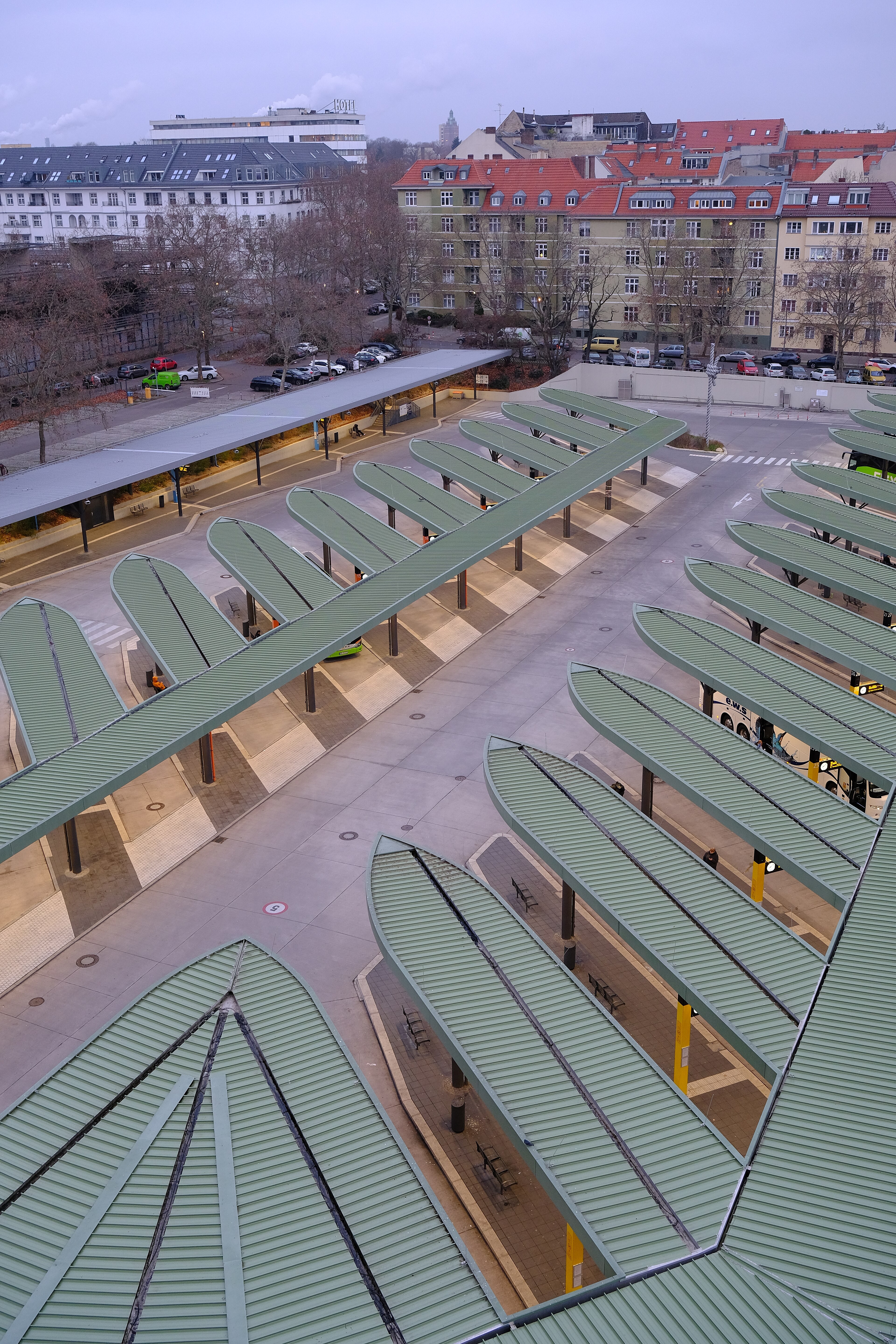 Berlin Zentraler Omnibusbahnhof, the coach hall at the western edge of the city